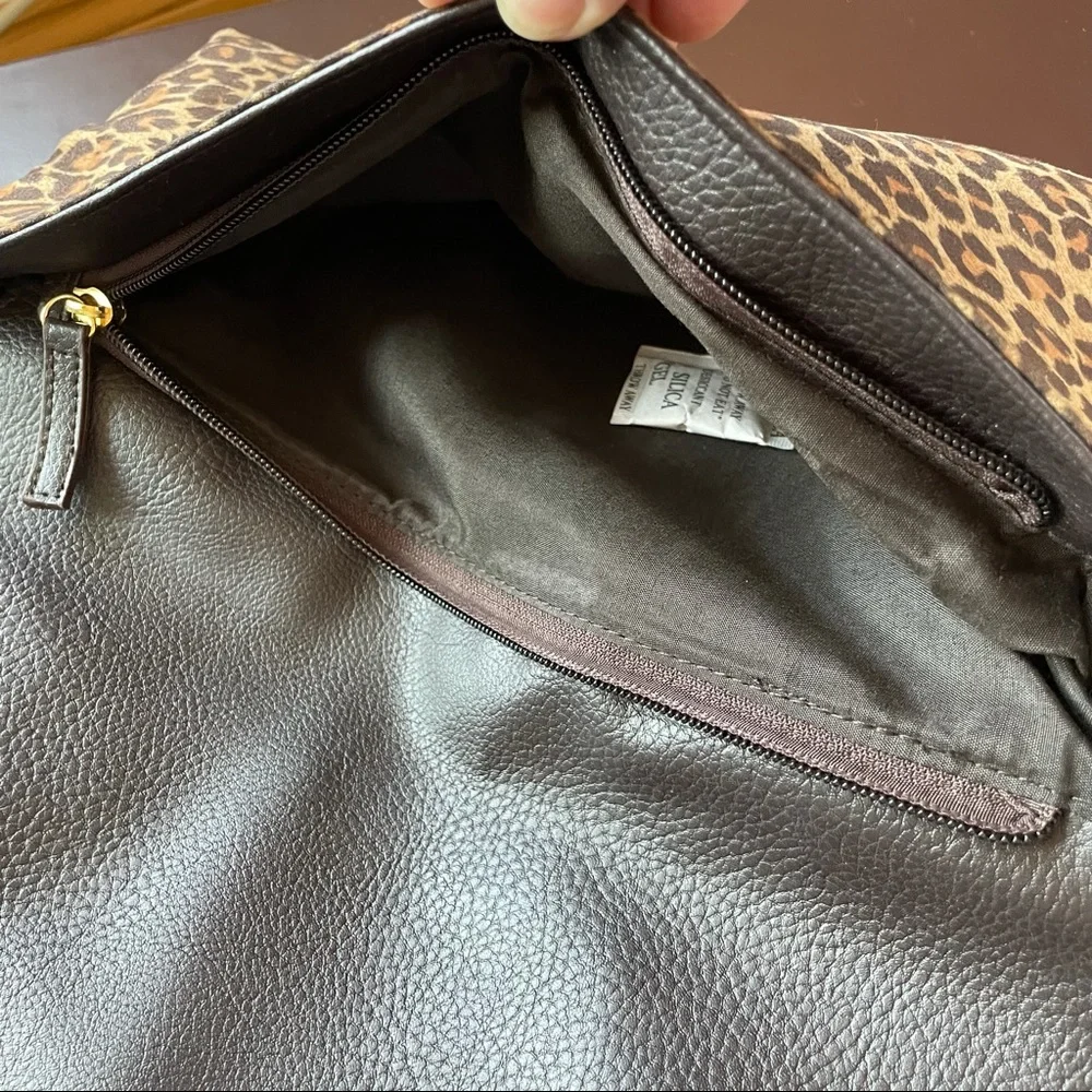 Braciano Brown Animal Print Flap Purse  - NWT